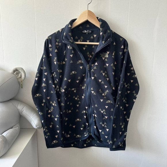 The North Face navy patterned fleece jacket - Picture 4 of 8